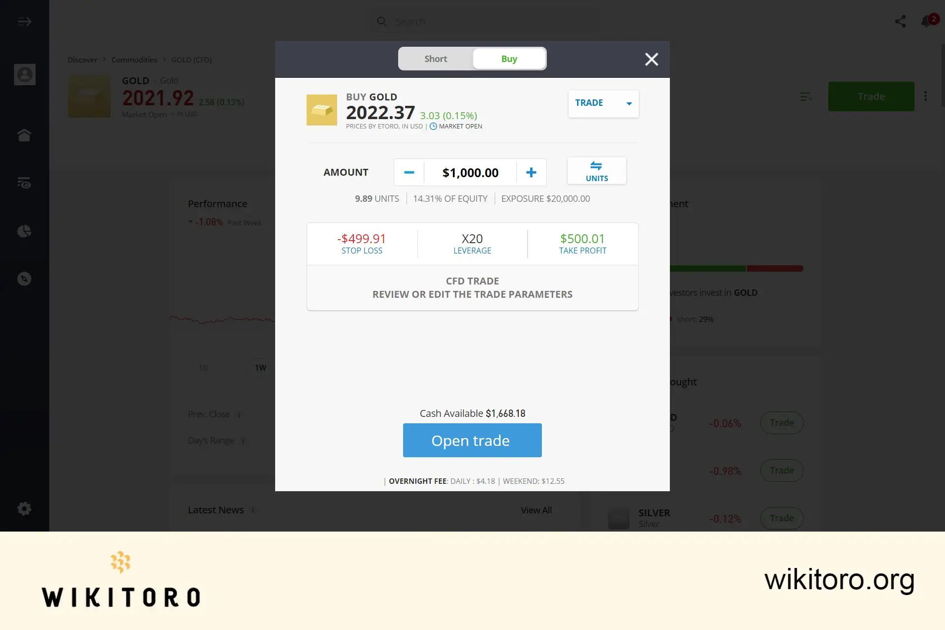 Buying Gold on eToro